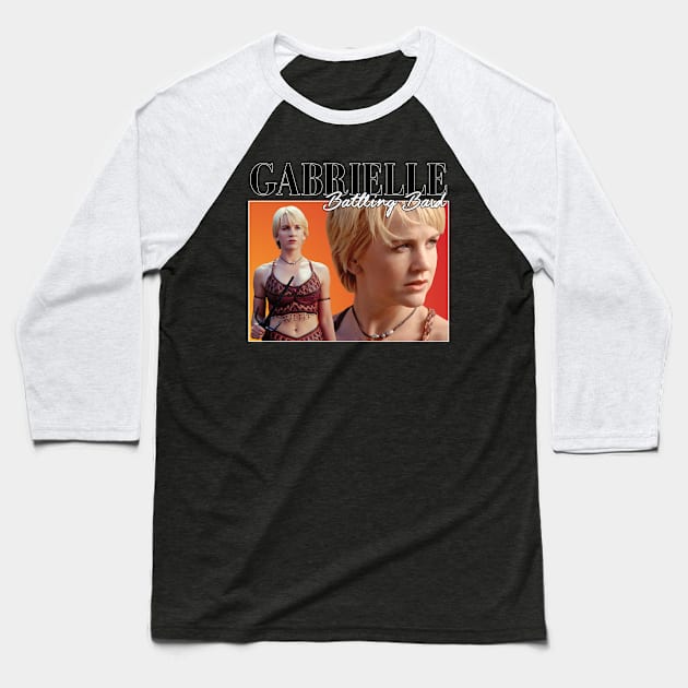 Gabrielle Battling Bard retro Baseball T-Shirt by CharXena